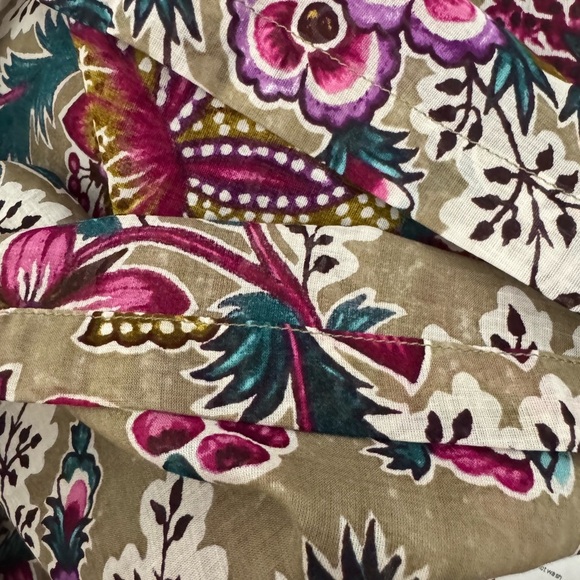Samantha Sung Anastasia Top Blouse Size 2 Floral Print Popover Tassel XS Spring - Picture 4 of 10